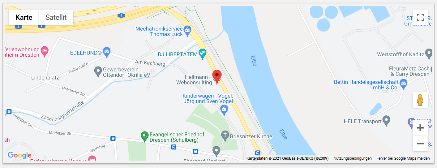 Anfahrt zum Atelier & Büro